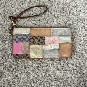 Coach Multicolor Patchwork Wristlet
